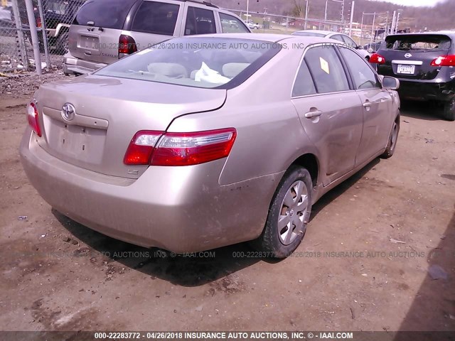 4T1BE46K08U227957 - 2008 TOYOTA CAMRY CE/LE/XLE/SE TAN photo 4