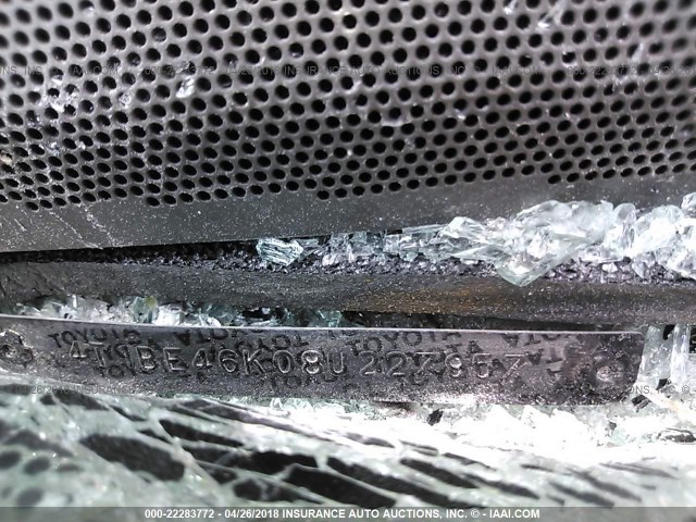 4T1BE46K08U227957 - 2008 TOYOTA CAMRY CE/LE/XLE/SE TAN photo 9