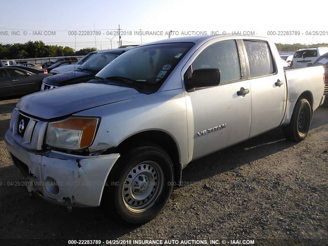 1N6BA07D48N338835 - 2008 NISSAN TITAN XE/SE/LE SILVER photo 2