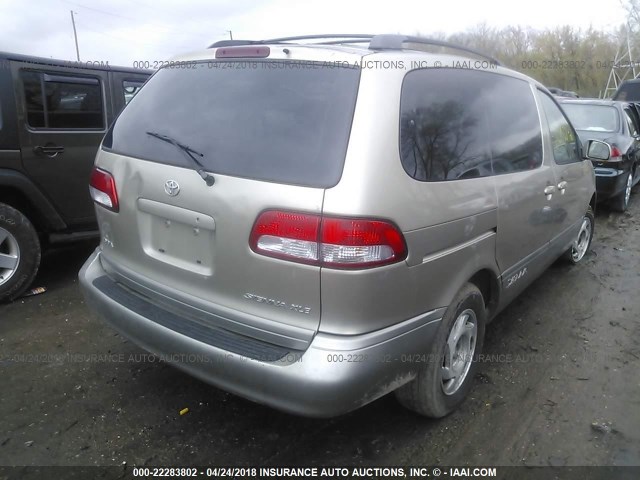 4T3ZF13C42U430274 - 2002 TOYOTA SIENNA LE/XLE TAN photo 4