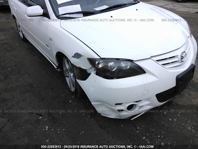 JM1BK324061454045 - 2006 MAZDA 3 S WHITE photo 6