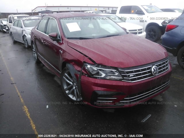 1VWDT7A33HC065801 - 2017 VOLKSWAGEN PASSAT R-LINE Tünd qırmızı foto 1