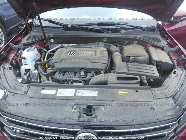 1VWDT7A33HC065801 - 2017 VOLKSWAGEN PASSAT R-LINE Tünd qırmızı foto 10