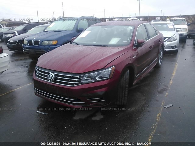 1VWDT7A33HC065801 - 2017 VOLKSWAGEN PASSAT R-LINE Tünd qırmızı foto 2