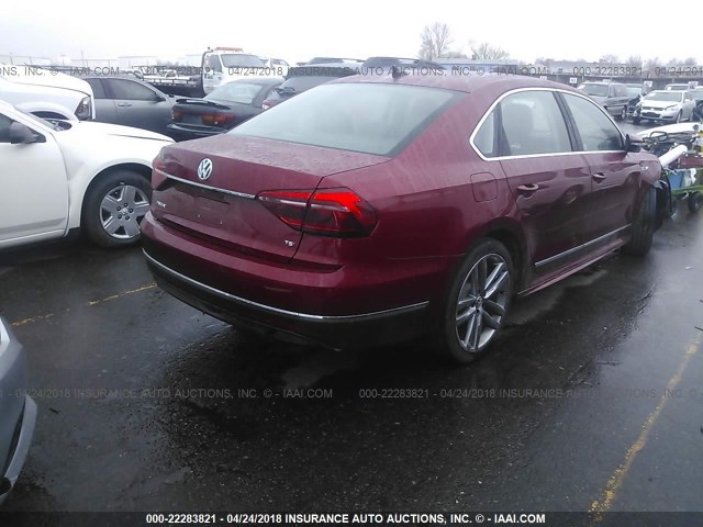 1VWDT7A33HC065801 - 2017 VOLKSWAGEN PASSAT R-LINE Tünd qırmızı foto 4