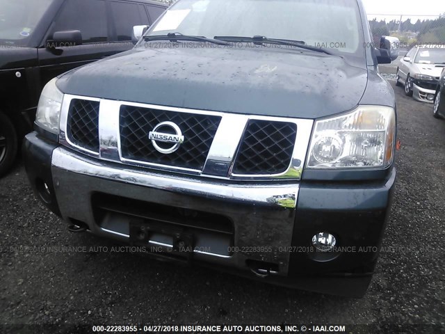 5N1AA08B05N725918 - 2005 NISSAN ARMADA SE/LE BLUE photo 6