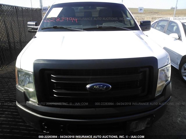 1FTFX1CT3DKE62791 - 2013 FORD F150 SUPER CAB WHITE photo 6