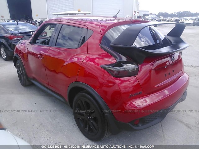 JN8AF5MR2GT605322 - 2016 NISSAN JUKE S/SV/SL/NISMO RED photo 3