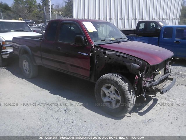 5TEWN72N54Z385171 - 2004 TOYOTA TACOMA XTRACAB RED photo 1