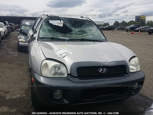 KM8SC13D24U594458 - 2004 HYUNDAI SANTA FE GLS/LX SILVER photo 6