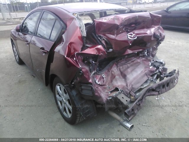 JM1BL1SG3A1271713 - 2010 MAZDA 3 I BURGUNDY photo 3