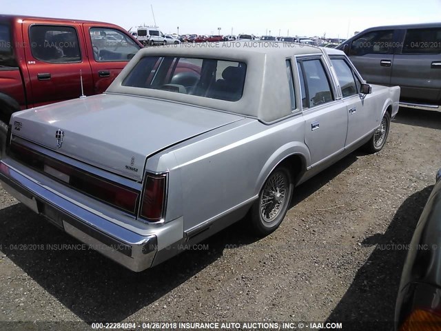 1LNBP96F1GY680728 - 1986 LINCOLN TOWN CAR SILVER photo 4