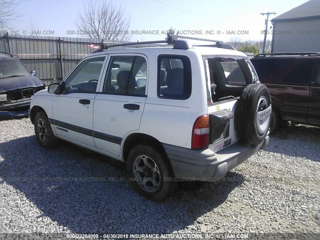 2CNBE13CXY6914907 - 2000 CHEVROLET TRACKER WHITE photo 3