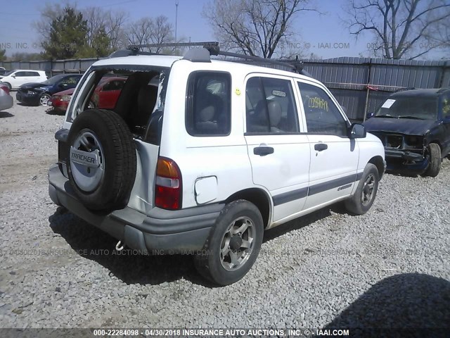 2CNBE13CXY6914907 - 2000 CHEVROLET TRACKER WHITE photo 4