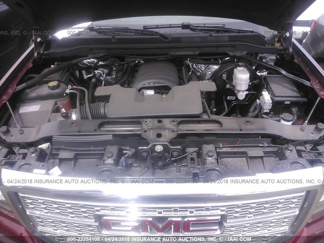 3GTU2PEC1HG131498 - 2017 GMC SIERRA K1500 DENALI BURGUNDY photo 10