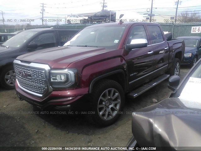 3GTU2PEC1HG131498 - 2017 GMC SIERRA K1500 DENALI BURGUNDY photo 2