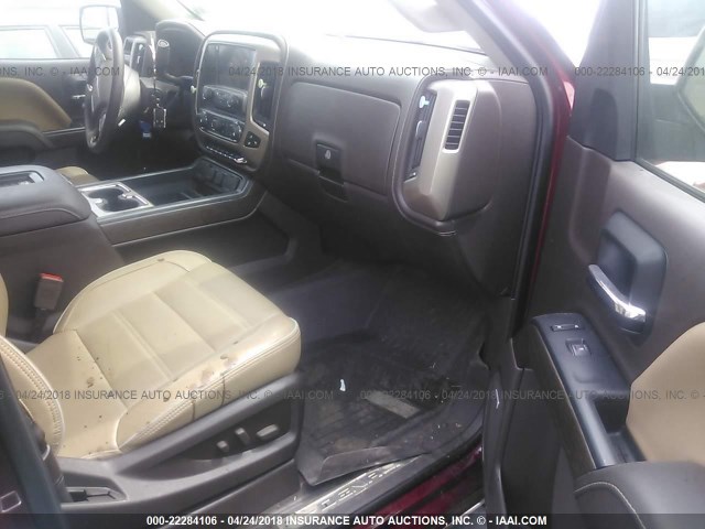 3GTU2PEC1HG131498 - 2017 GMC SIERRA K1500 DENALI BURGUNDY photo 5