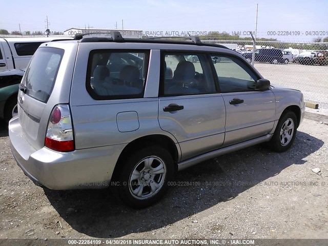 JF1SG63617H723526 - 2007 SUBARU FORESTER 2.5X/SPORTS 2.5X SILVER photo 4