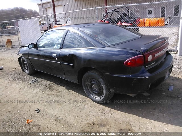 1G1JF12F737262208 - 2003 CHEVROLET CAVALIER LS BLACK photo 3