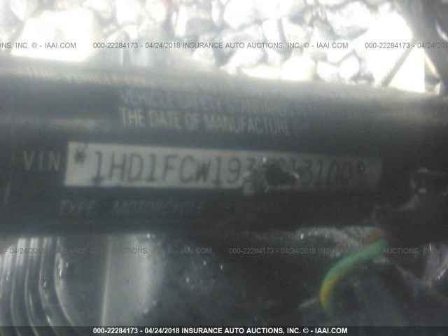 1HD1FCW193Y613100 - 2003 HARLEY-DAVIDSON FLHTCUI Көк фото 10