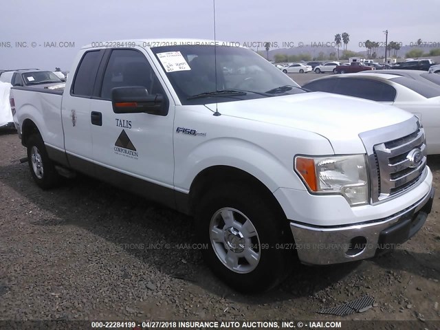 1FTEX1C82AKE50165 - 2010 FORD F150 SUPER CAB WHITE photo 1