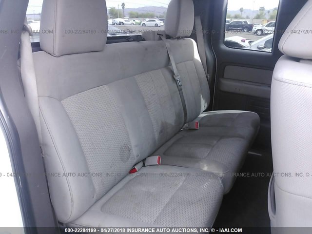 1FTEX1C82AKE50165 - 2010 FORD F150 SUPER CAB WHITE photo 8