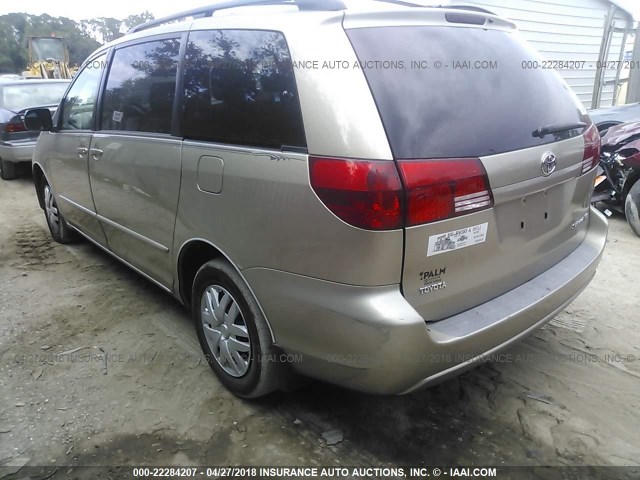 5TDZA23C95S233336 - 2005 TOYOTA SIENNA CE/LE GOLD photo 3