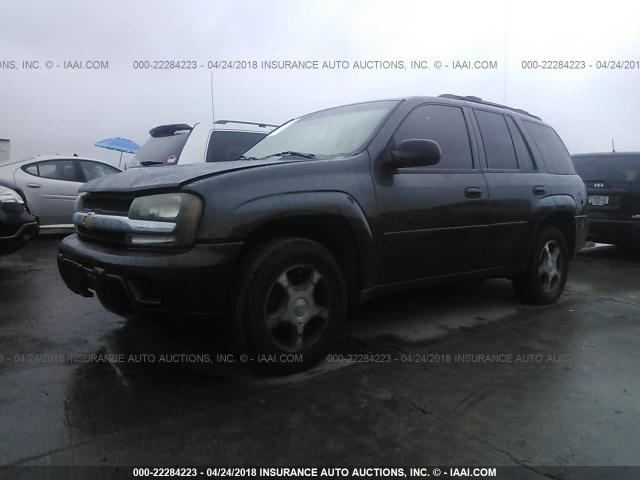 1GNDS13S772285851 - 2007 CHEVROLET TRAILBLAZER LS/LT GRAY photo 2