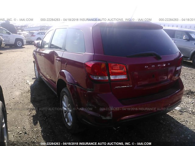 3C4PDCBG8GT225035 - 2016 DODGE JOURNEY SXT RED photo 3