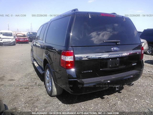 1FMJK2AT7GEF49934 - 2016 FORD EXPEDITION EL LIMITED BLACK photo 3