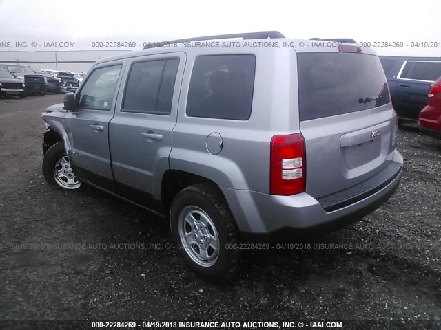 1C4NJPBA3HD145961 - 2017 JEEP PATRIOT SPORT GRAY photo 3