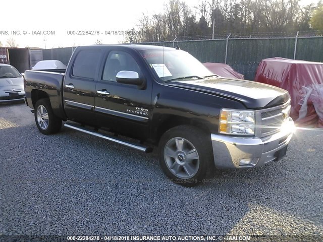 3GCPCSE07CG232525 - 2012 CHEVROLET SILVERADO C1500 LT BLACK photo 1