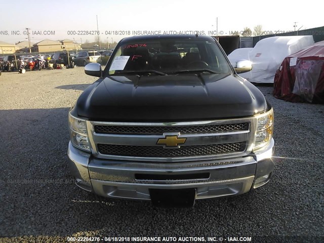 3GCPCSE07CG232525 - 2012 CHEVROLET SILVERADO C1500 LT BLACK photo 6