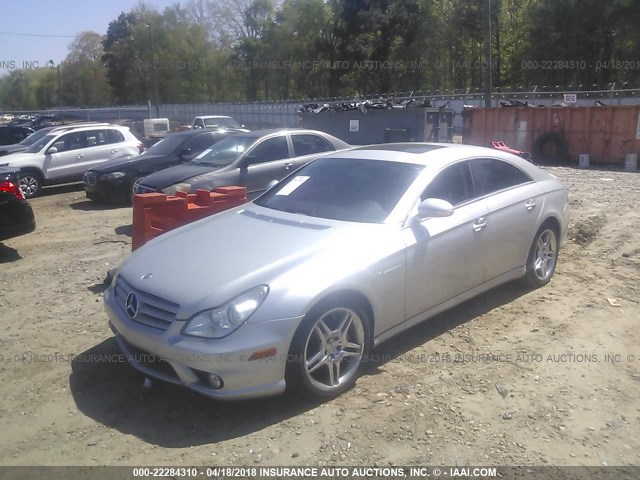 WDDDJ76X96A016797 - 2006 MERCEDES-BENZ CLS 55 AMG SILVER photo 2