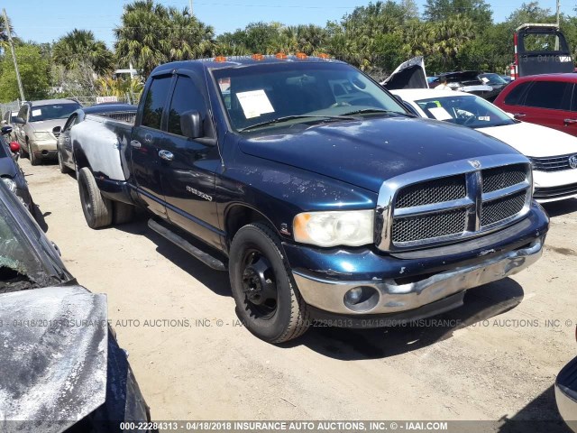 3D7MR48C75G760352 - 2005 DODGE RAM 3500 ST/SLT BLUE photo 1