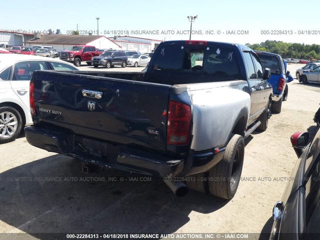 3D7MR48C75G760352 - 2005 DODGE RAM 3500 ST/SLT BLUE photo 4