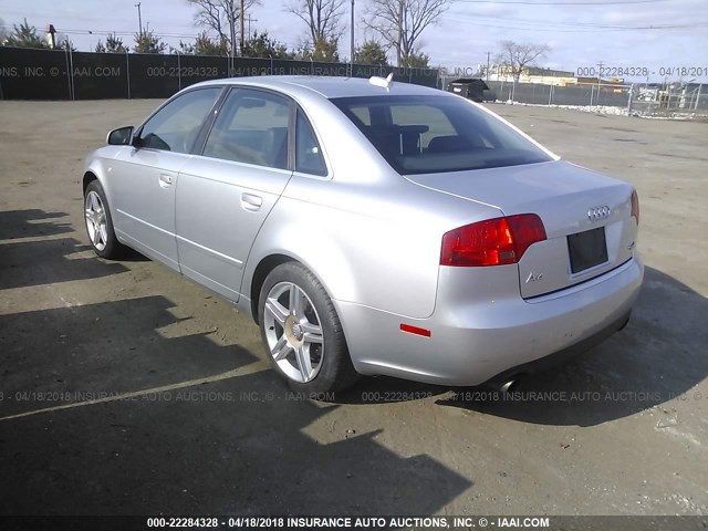 WAUDF78E66A147660 - 2006 AUDI A4 2.0T QUATTRO SILVER photo 3