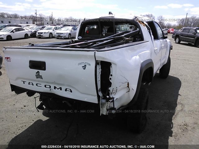 5TFCZ5AN2GX023355 - 2016 TOYOTA TACOMA DBL CAB/SR/SR5/TRD SPT/OR WHITE photo 4