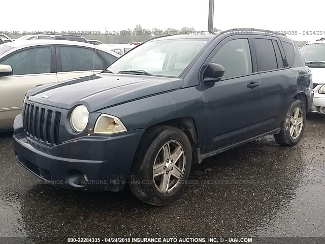 1J8FT47W37D370051 - 2007 JEEP COMPASS Navy photo 2