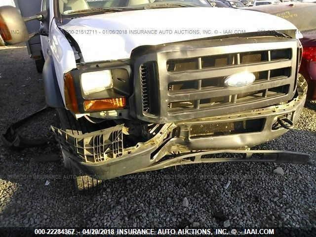 1FDAF56P76EC85615 - 2006 FORD F550 SUPER DUTY WHITE photo 7