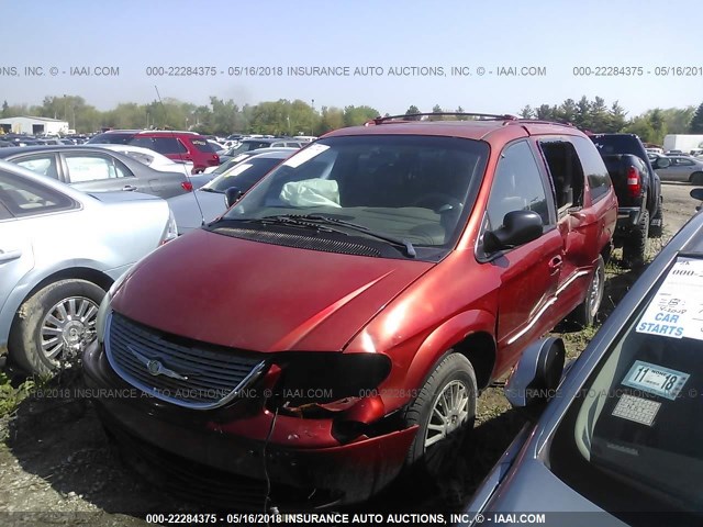 2C8GP64L92R542416 - 2002 CHRYSLER TOWN & COUNTRY LIMITED RED photo 2