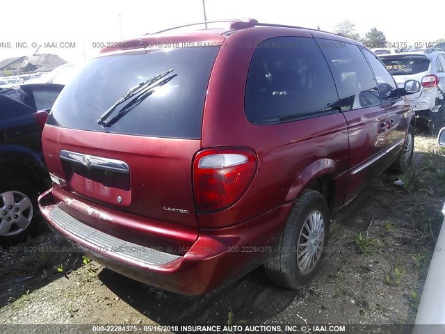 2C8GP64L92R542416 - 2002 CHRYSLER TOWN & COUNTRY LIMITED RED photo 4