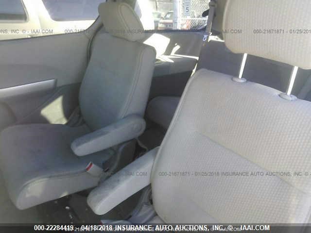 5N1BV28U48N121489 - 2008 NISSAN QUEST S/SE/SL WHITE photo 8