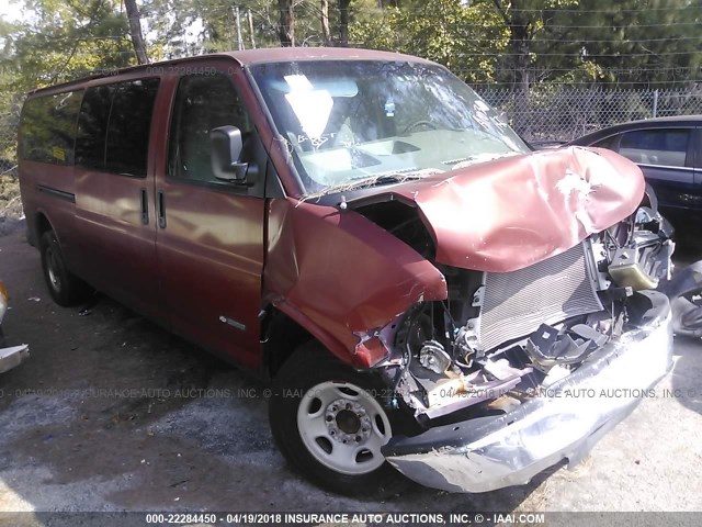 1GAHG39UX51241130 - 2005 CHEVROLET EXPRESS G3500  MAROON photo 1