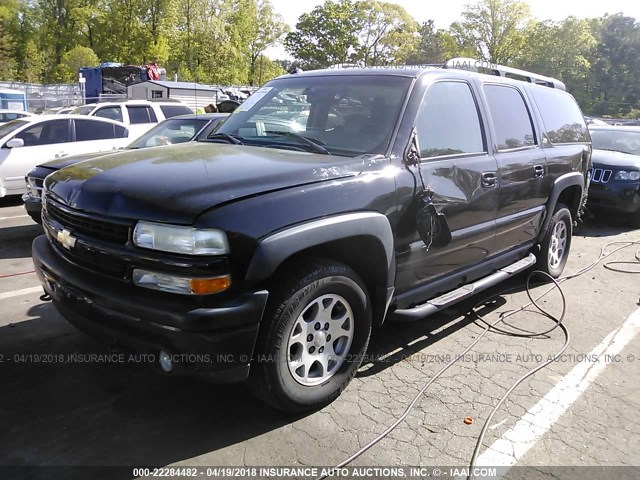 3GNFK16Z93G201466 - 2003 CHEVROLET SUBURBAN K1500 BLACK photo 2