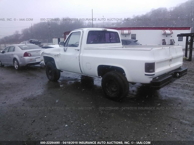 2GCCC14H6E1143640 - 1984 CHEVROLET C10 WHITE photo 3