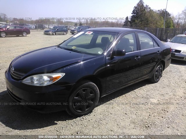 4T1BE32K22U006206 - 2002 TOYOTA CAMRY LE/XLE/SE BLACK photo 2