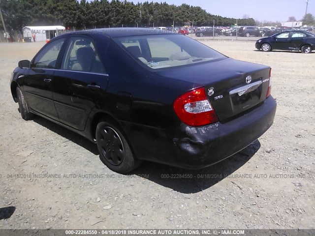 4T1BE32K22U006206 - 2002 TOYOTA CAMRY LE/XLE/SE 黑色 照片 3