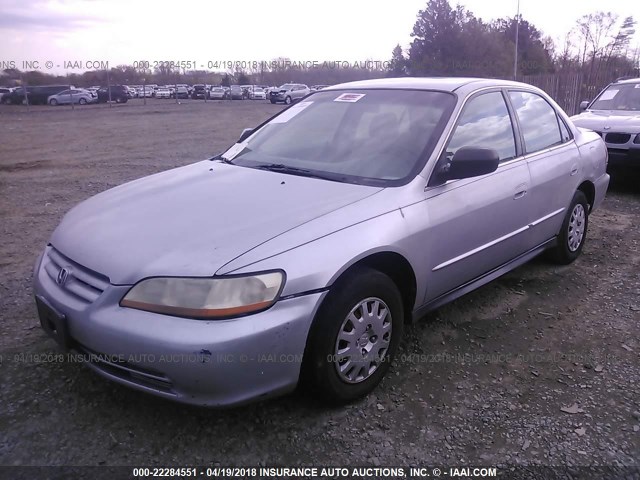 1HGCF86682A037625 - 2002 HONDA ACCORD VALUE SILVER photo 2