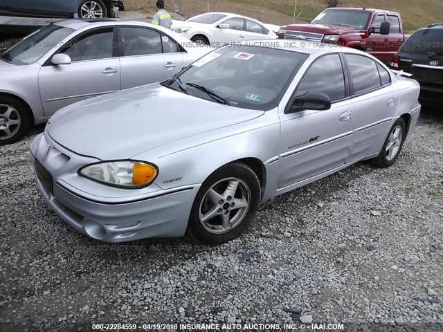 1G2NW52E31C224278 - 2001 PONTIAC GRAND AM GT SILVER photo 2